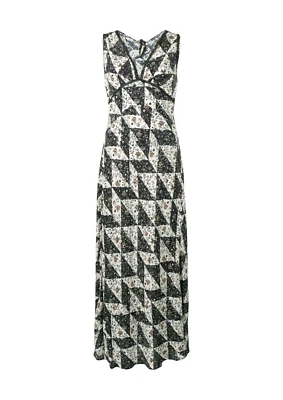 $350 • Buy Alexa Chung Multi Floral Tile Print Sleeveless Dress Size 10 AU