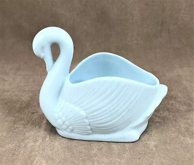 K’s Collection Pale Blue Swan Planter Trinket Dish • $6