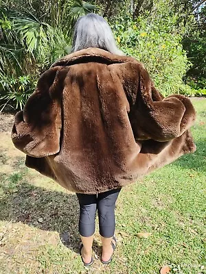 LADIES MEN'S REAL SHEARED BEAVER FUR COAT JACKET...L/XL...$99...NO RSV...no Mink • $99