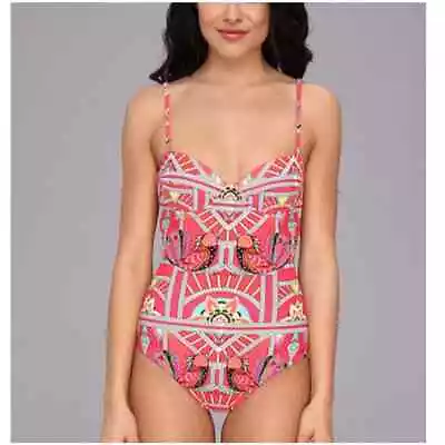 NWT Mara Hoffman Swim Ananda Coral One Piece Bathing Suit Small  • $130