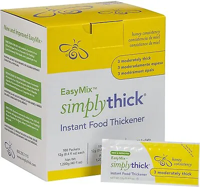 $30 • Buy Simply Thick Easy Mix Thickener - Honey Consistency 100 Count - Exp Sep/10/22