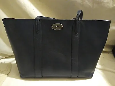 Genuine Mulberry Bayswater Tote Bright Navy Leather Detachable Clutch £825 New! • £295