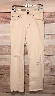 Goodfellow Mens Jeans Size 28x30 Beige Distressed Straight Total Flex NWT LBB76 • $15.41