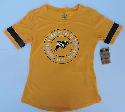 Virginia Commonwealth University VCU Rams Women's Combo Logo SS Gold T-Shirt • $12.99