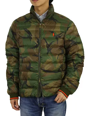 Polo Ralph Lauren Packable Down Jacket Coat - Camouflage W/ Orange • $169.99