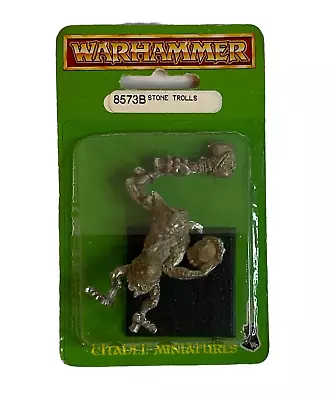 WARHAMMER 8573B Stone Trolls Metal Citadel Miniatures OOP RARE Green Blister New • $59.65