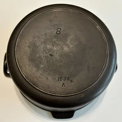 Vintage Griswold #8 Cast Iron Dutch Oven 1036 Pot Heat Ring • $48.60