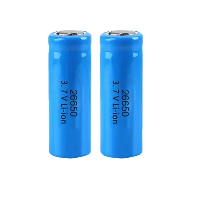 2PK Batteries 3.7V Li-ion Rechargeable 26650 Battery Flashlight Torch • £10.55