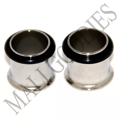 0019 Steel Single Flare Flesh Tunnels Earlets Big Gauges 00G Plugs 10mm 1 PAIR • $7.95