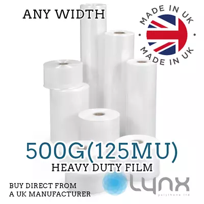 Heavy Duty 500g CLEAR Polythene Layflat Tubing - Full Range Of Sizes -Buy Direct • £34.20