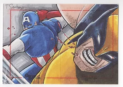 Captain America/Wolverine Marvel Greatest Battles Sketch Cards Tony Santiago • $174.99