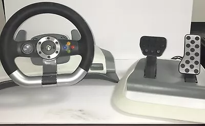 Microsoft Xbox 360 Wireless Racing Steering Wheel W/ Pedals • $49.99