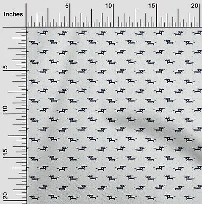 OneOone Cotton Poplin Fabric Dachshund Dog Print Fabric By Yard-upN • $21.99