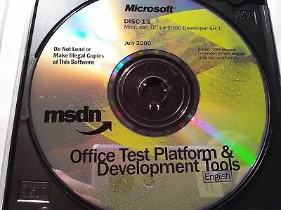 Microsoft Office 2000 Developer W/ License • $9.99