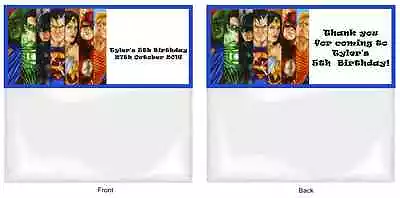 $8 • Buy JUSTICE LEAGUE Personalised Birthday Party/Loot Favour Bags & Toppers X 15