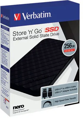 Verbatim Store N Go Portable SSD 256GB 53249 • £38.58