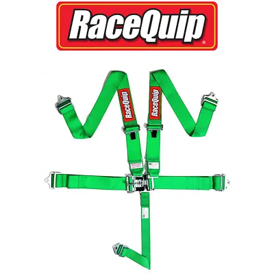 Racequip 711071 SFI 5 Point Latch & Link Style Racing Seat Belt Harness Green • $131.79