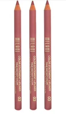 Lot Of 3 Milani Color Statement Lipliner True Instant Color 03 Nude • $14.99