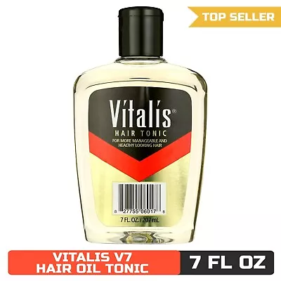 Vitalis V7 Hair Oil Tonic - 7 Fl Oz For Neat Well-Groomed Healthy-Looking Hair • $10.70