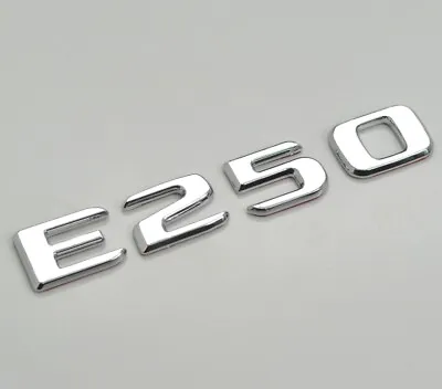 Silver Chrome E250 Car Letter Number Rear Boot Badge Emblem For Mercedes Benz • £11.99