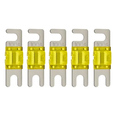 High Quality Nickel Plated Inline 100 Amp Mini ANL Power Wire Fuse (5/pack) 100A • $6.50