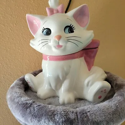 Disney Aristocat Marie Cat Cookie Candy Jar Canister Gift White/Pink Cutie NEW • $70