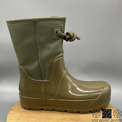 UGG Boots Womens Size 12 Green Waterproof Sherpa Lined Rubber Rain Winter 113203 • $88