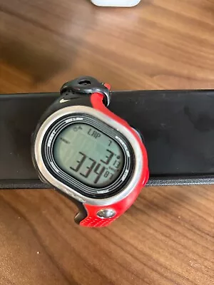 Nike Triax Fury Watch Red Black Digital Men's Rubber Sports Wristwatch • $69.99