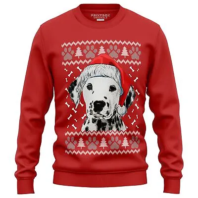 Dalmatian Dog Christmas Jumper Men Women Sweatshirt Sweater Ugly Funny • $29.95