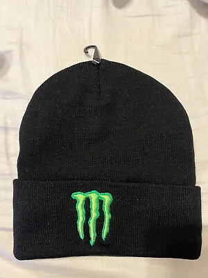 Monster Energy- Black Winter Hat- Brand New And Sharp - Fold Up Style- One Size • $17.50