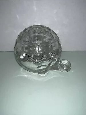 Vintage Anchor Hocking Clear Art Glass Turtle Trinket Candy Dish USA • $15