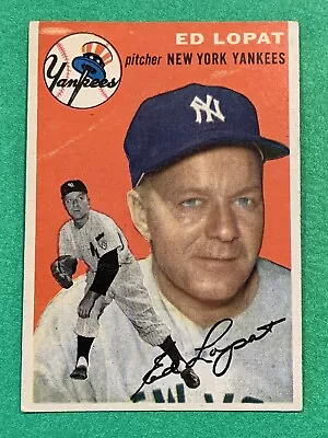 1954 Topps #5 Ed Lopat New York Yankees Poor (start Of A Crease) • $2.25