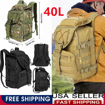 40L Military Tactical Backpack Large Army Molle Bag Rucksack 3 Day Assault Pack • $27.54