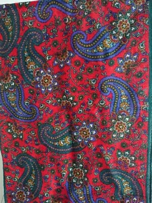 Liberty Neck Tie Scarf Wool Italy London Red Blue • £5