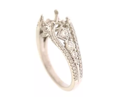 14k White Gold Gabriel & Co. Engagement Ring Mounting Approx 1.00 Carat Diamond • $995