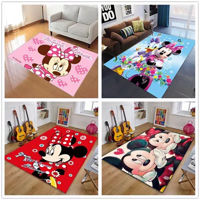 Boys Girls Carpet 3D Mickey Mouse Minnie Rug Doormat Bedroom Carpet Floor Mats • £30