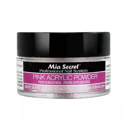 Mia Secret Acrylic Nail Powder Professional Nail System Size: 1/2 Oz - Pink • $8.99