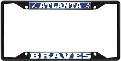 Fanmats MLB Atlanta Braves Black Metal License Plate Frame • $16.79