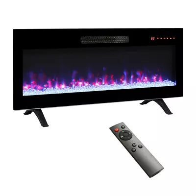 36  Ultra-Thin Electric Fireplace 1400W Table Top /Wall Mount With Remote +Touch • $159.99