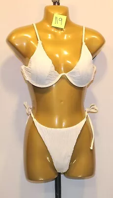 NWT ZAFUL Tan 2 Piece Bikini With Ribbed Fabric Bottom Mono-wire Top Size 4 • $9.99