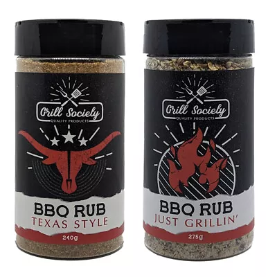 Grill Society Texas Style & Just Grillin' Barbeque Spice Rub Gourmet Seasoning • $29.95