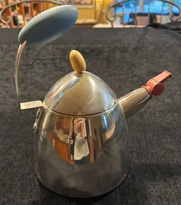 Vintage Michael Graves Stainless Steel Tea Kettle With Whistle Spout Teapot • $49.99