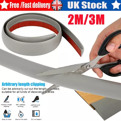 Floor Transition Strip Self Adhesive Cover Strip 6.56Ft Door Bar Floor Edge Trim • £12.27