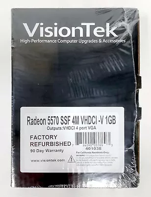 VisionTek 401038 Radeon 5570 SSF 4M VHDCI-V 1GB VGA Video Graphics Card • $123.45