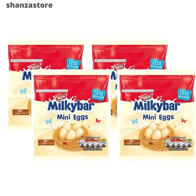 Nestle Milky Bar Pack Of 4 Mini Eggs - Perfect For Easter Egg Hunt (320g)  • £8.99