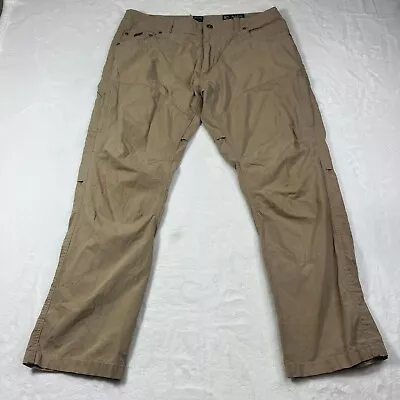 Kuhl Hiking Pants Mens 36 X 30 Beige Cotton Nylon Spandex Straight Leg • $26.99