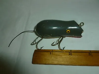 Vintage 2-3/4 Inch Unbranded Wood (Isle Royale?) Mouse Fishing Lure   Lot Y-007 • $34