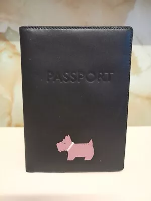 Radley Used Leather Passport/Credit Card Holder With Pink Dog Motif • £8.99