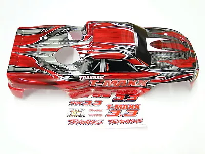 NEW TRAXXAS T-MAXX 3.3 Body Painted Red Supersized RX5R • $40.05