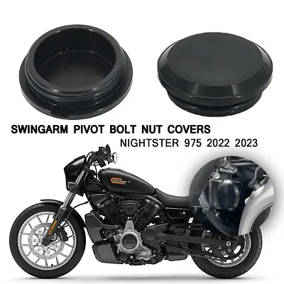 $25 • Buy Swingarm Pivot Bolt Nut Covers For Harley Nightster 975 RH975 SPECIAL 2022 2023